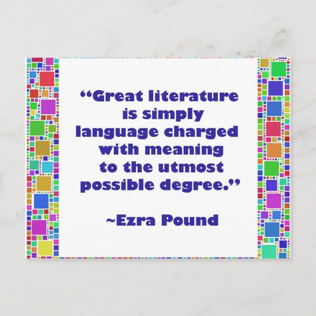 great literature postcard (Front)