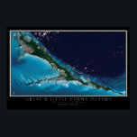 Great & Little Exuma Islands Bahamas Satellite Map Poster<br><div class="desc">Explore the stunning beauty of the Great & Little Exuma Islands with this satellite map poster. Featuring the turquoise waters and sandy beaches, this poster captures the breathtaking scenery of the Bahamas. Perfect for home or office decor, this map is also a great gift for any beach lover or traveler....</div>