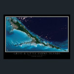 Great & Little Exuma Islands Bahamas Satellite Map Poster<br><div class="desc">Explore the stunning beauty of the Great & Little Exuma Islands with this satellite map poster. Featuring the turquoise waters and sandy beaches, this poster captures the breathtaking scenery of the Bahamas. Perfect for home or office decor, this map is also a great gift for any beach lover or traveler....</div>