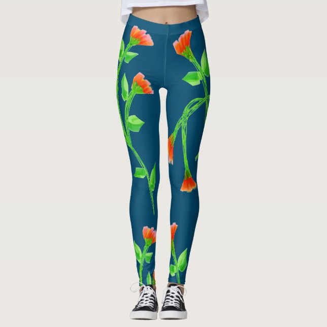 Great Looking Flowered Leggings (Front)