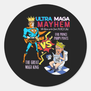 Great Maga King Donald Trump Biden Usa Ultra Maga Classic Round Sticker