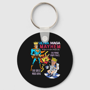 Great Maga King Donald Trump Biden Usa Ultra Maga Keychain