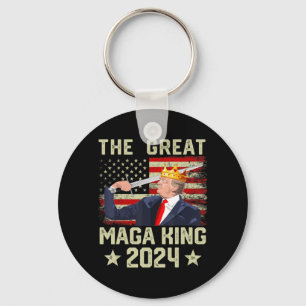 Great MAGA King Trump Biden Political Ultra Mega P Keychain