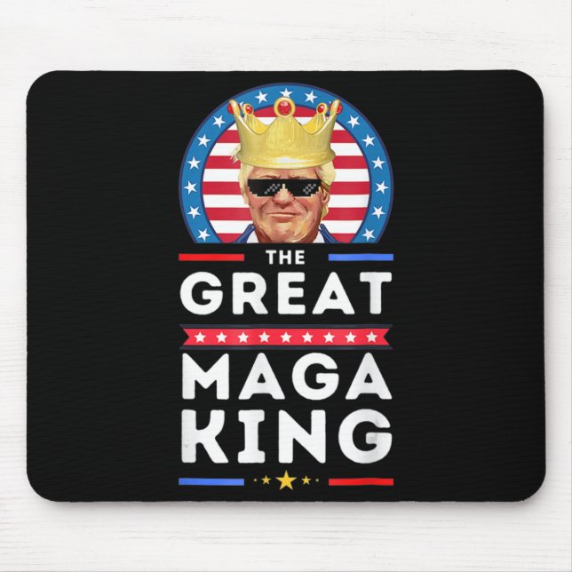 Great MAGA King Trump Biden Political Ultra Mega P Mouse Pad (Front)