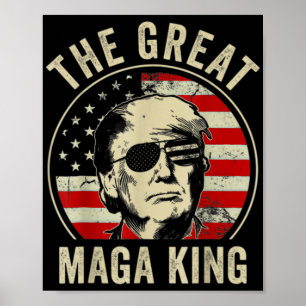 Great MAGA King Trump Biden Political Ultra Mega P Poster