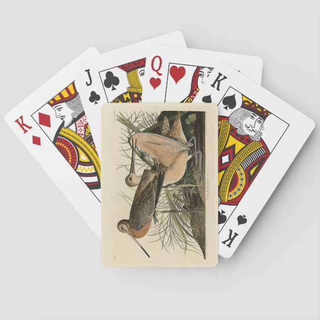 Great Marbled Godwit - Audubon's Birds of America Playing Cards (Back)