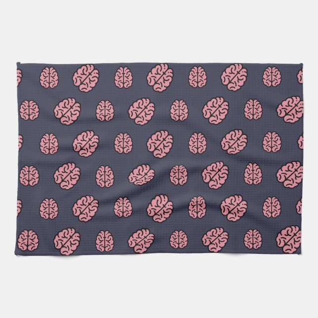 Great Minds Brain Pattern Kitchen Towel (Horizontal)