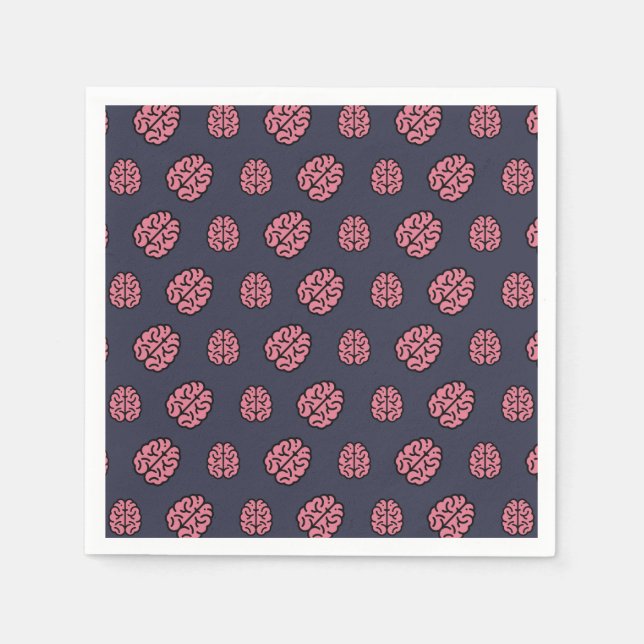 Great Minds Brain Pattern Napkin (Front)