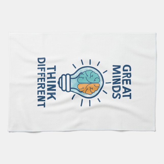 Great Minds Think Different Kitchen Towel (Horizontal)