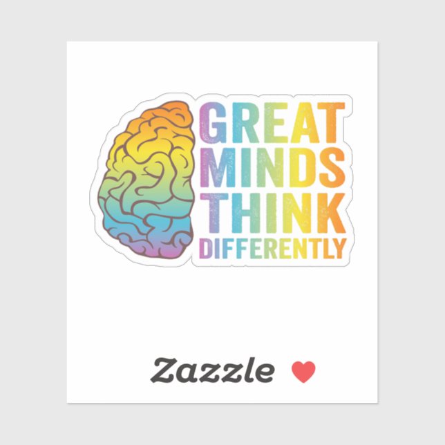 Great Minds Think Differently Adhd Neurodivergent  (Sheet)