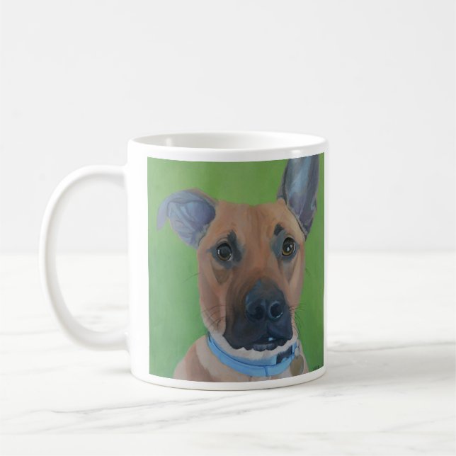 Great Mixed Breed Dog Portrait Mug (Left)