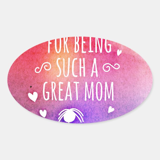great mom oval sticker (Front)