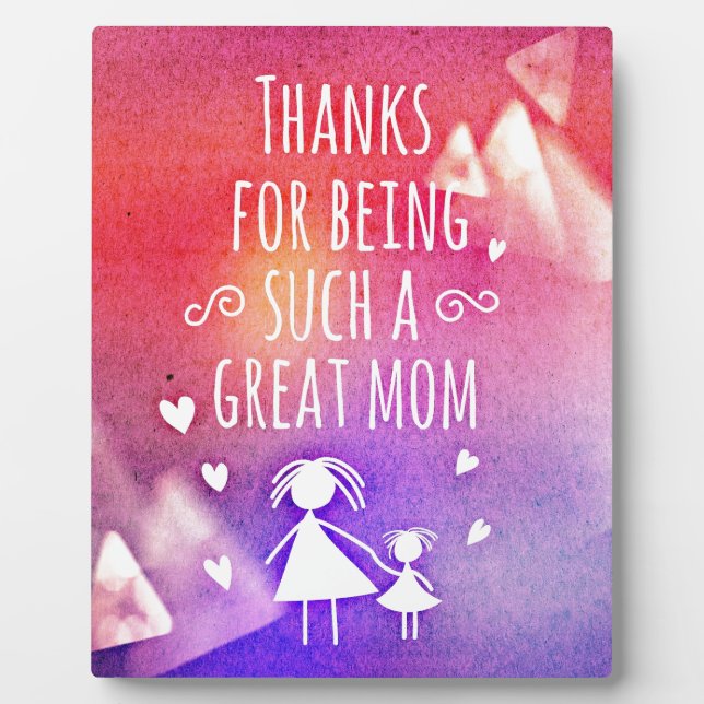 great mom plaque (Front)