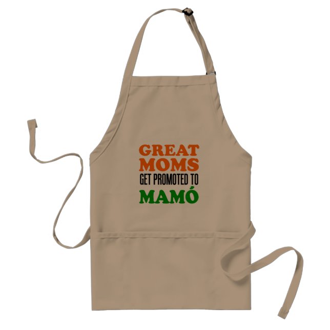 Great Moms Get Promoted To Mamo Irish Apron (Front)