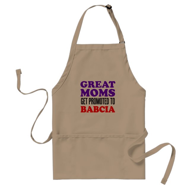 Great Moms Promoted To Babcia Standard Apron (Front)