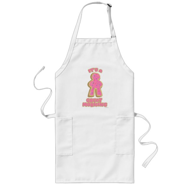 Great Morning Doughnut Meeple Board Game Art Long Apron (Front)