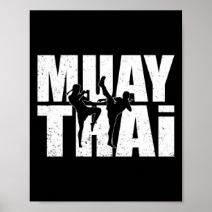 Great Muay Thai Design Mma Fighter Training Kickbo Poster