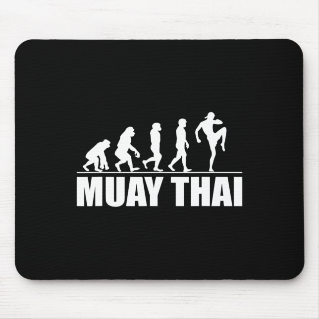 Great Muay Thai Evolution Gift Kickboxing Martial  Mouse Pad (Front)