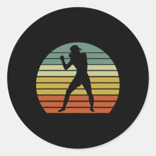Great Muay Thai Gift Kickboxing Martial Artist  Classic Round Sticker