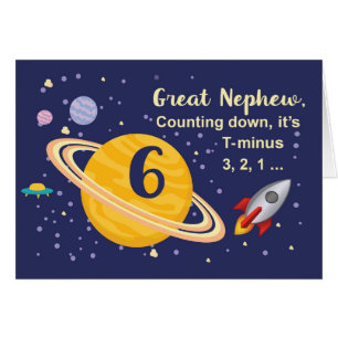 Great Nephew 6th Birthday Planets in Outer Space