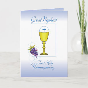 Great Nephew First Communion, Chalice with Host Card