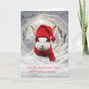 Great Niece or Grandniece Happy Holidays Christmas Card