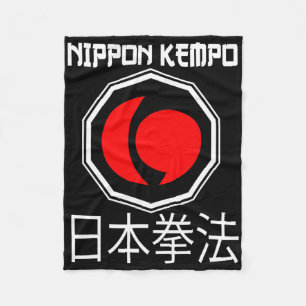Great Nippon Kempo Design Japan Shorinji Karate  Fleece Blanket