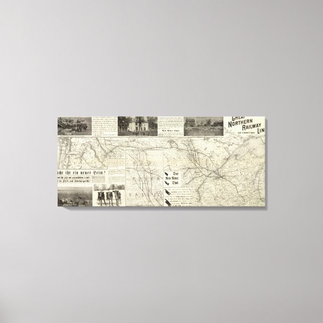 Great Northern Railroad line Canvas Print (Front)