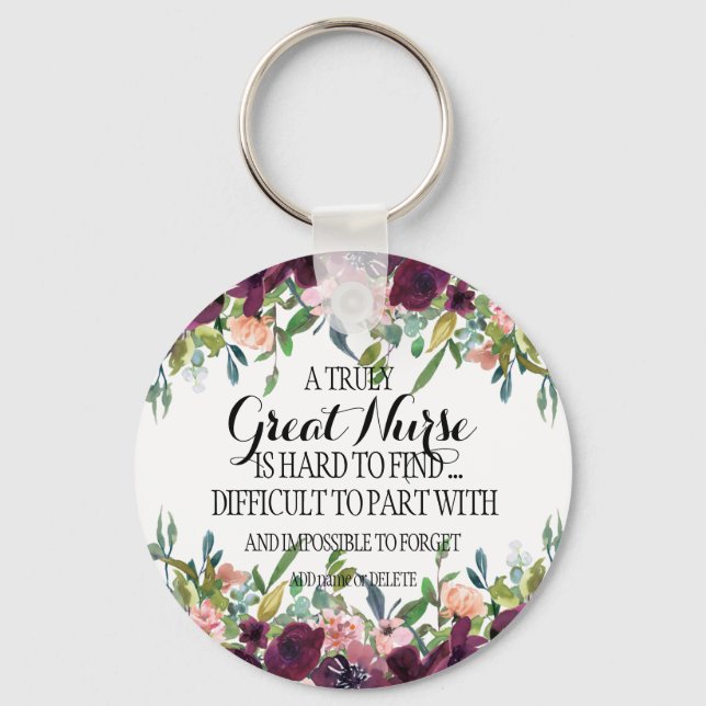 Great nurse thank you appreciation gift keychain (Front)
