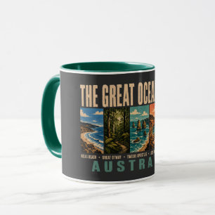 Great Ocean Road Australia Landmarks Illustration Mug