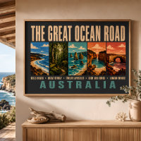 Great Ocean Road Australia Landmarks Illustration