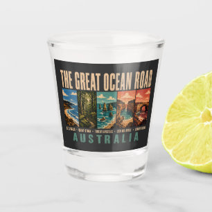 Great Ocean Road Australia Landmarks Illustration Shot Glass