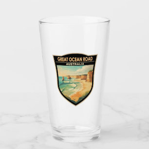 Great Ocean Road Australia Travel Art Vintage Glass