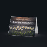 Great or Granddaughter Happy Birthday Pretty Daisy Card<br><div class="desc">Happy birthday to a great granddaughter! Cute and inspirational,  pretty daisy flowers and sweet words.</div>
