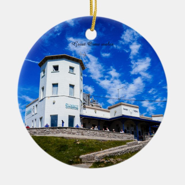 Great Orme wales. Ceramic Ornament (Front)