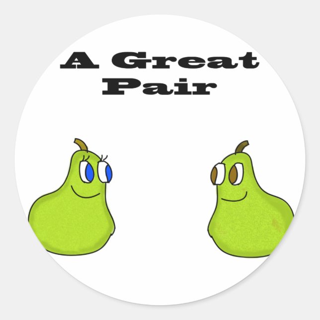 Great Pair Classic Round Sticker (Front)