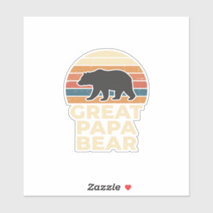 Great Papa Bear Retro Sunset Vintage Vector Design
