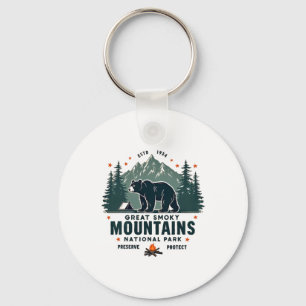 Great Park Smoky Mountains Bear Hiking Adventure Keychain