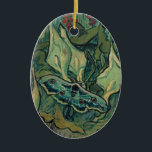 Great Peacock Emperor Moth Van Gogh Fine Art Ceramic Ornament<br><div class="desc">Emperor Moth, Vincent van Gogh, Saint-Rémy May 1889. Oil on canvas, 33.5 x 24.5 cm. Amsterdam, Van Gogh Museum. F 610, JH 1702  Vincent Willem van Gogh (30 March 1853 – 29 July 1890) was a Dutch Post-Impressionist artist. Some of his paintings are now among the world's best known, most...</div>