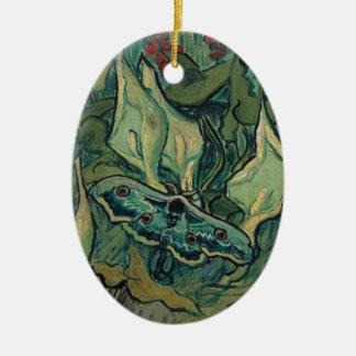Great Peacock Emperor Moth Van Gogh Fine Art Ceramic Ornament