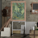 Great Peacock Moth by Vincent van Gogh Poster<br><div class="desc">Great Peacock Moth (1889) by Vincent van Gogh is a vintage fine art still life post impressionism nature painting. An insect, the Emperor Moth, in a spring garden with Calla Lily flowers and other plants. About the artist: Vincent Willem van Gogh (1853-1890) was a Post-Impressionist painter whose work was most...</div>