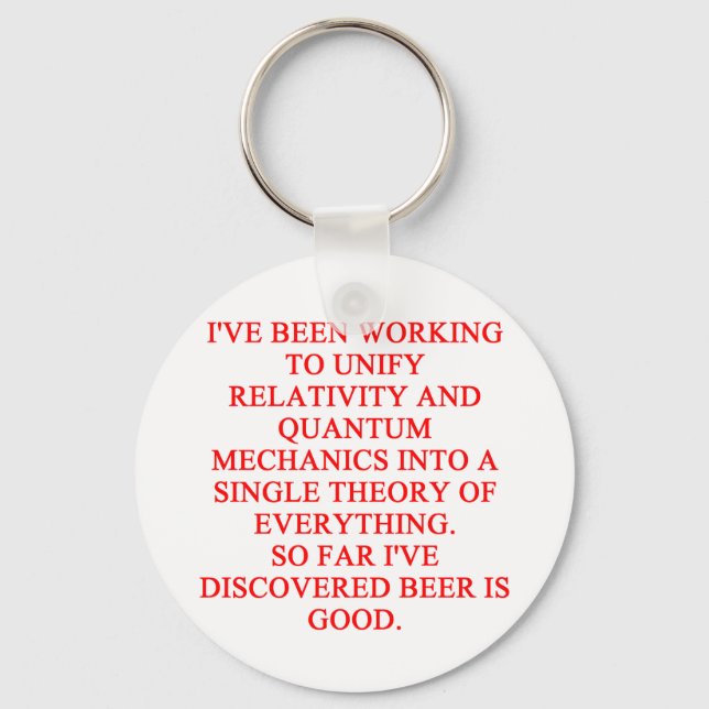 great phisics joke keychain (Front)