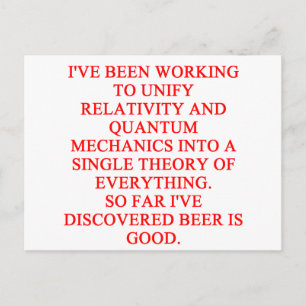 great phisics joke postcard