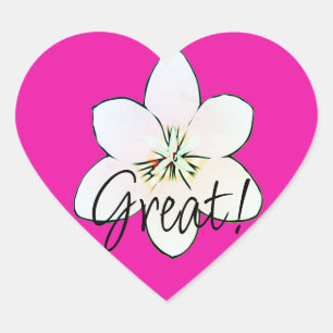 Great Pink Flower Stickers