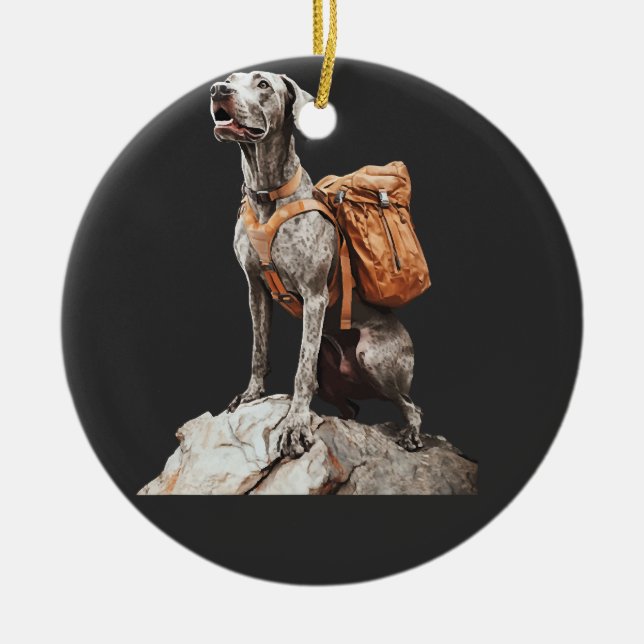 Great Pitbull Dane Ceramic Ornament (Front)