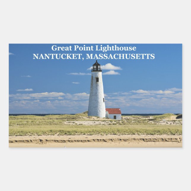 Great Point Lighthouse, Nantucket, MA Stickers (Front)