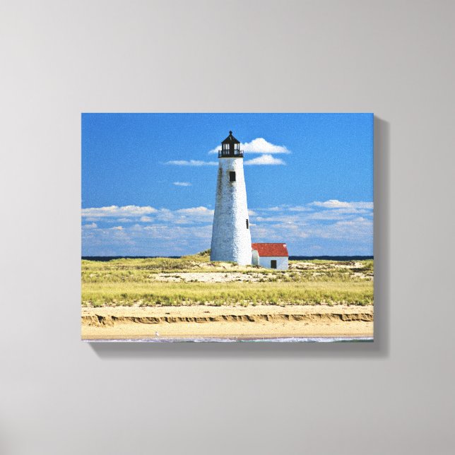 Great Point Lighthouse Nantucket MA Wrapped Canvas (Front)