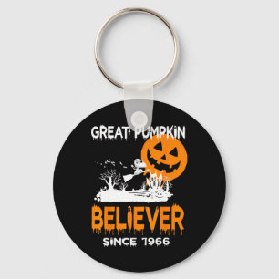 Great Pumpkin Believer Halloween Fun Graphic Keychain