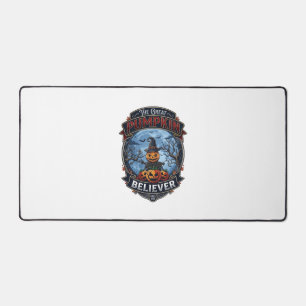 Great Pumpkin Believer Scarecrow Witch Hat Hallowe Desk Mat