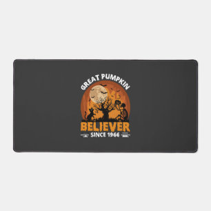 Great Pumpkin Believer Since Halloween Skeleton Ca Desk Mat